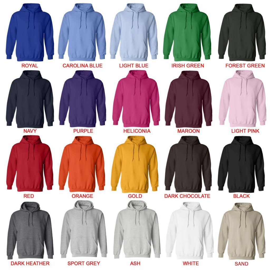 hoodie color chart - Widespread Panic Merch